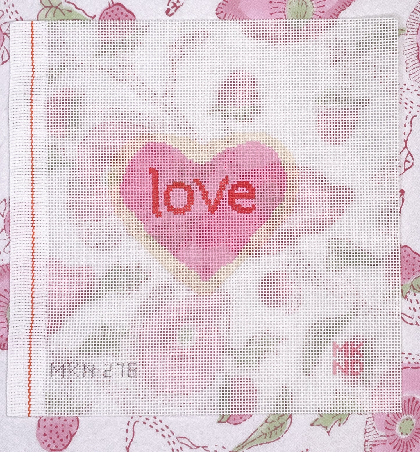 pink cookie w/ red love