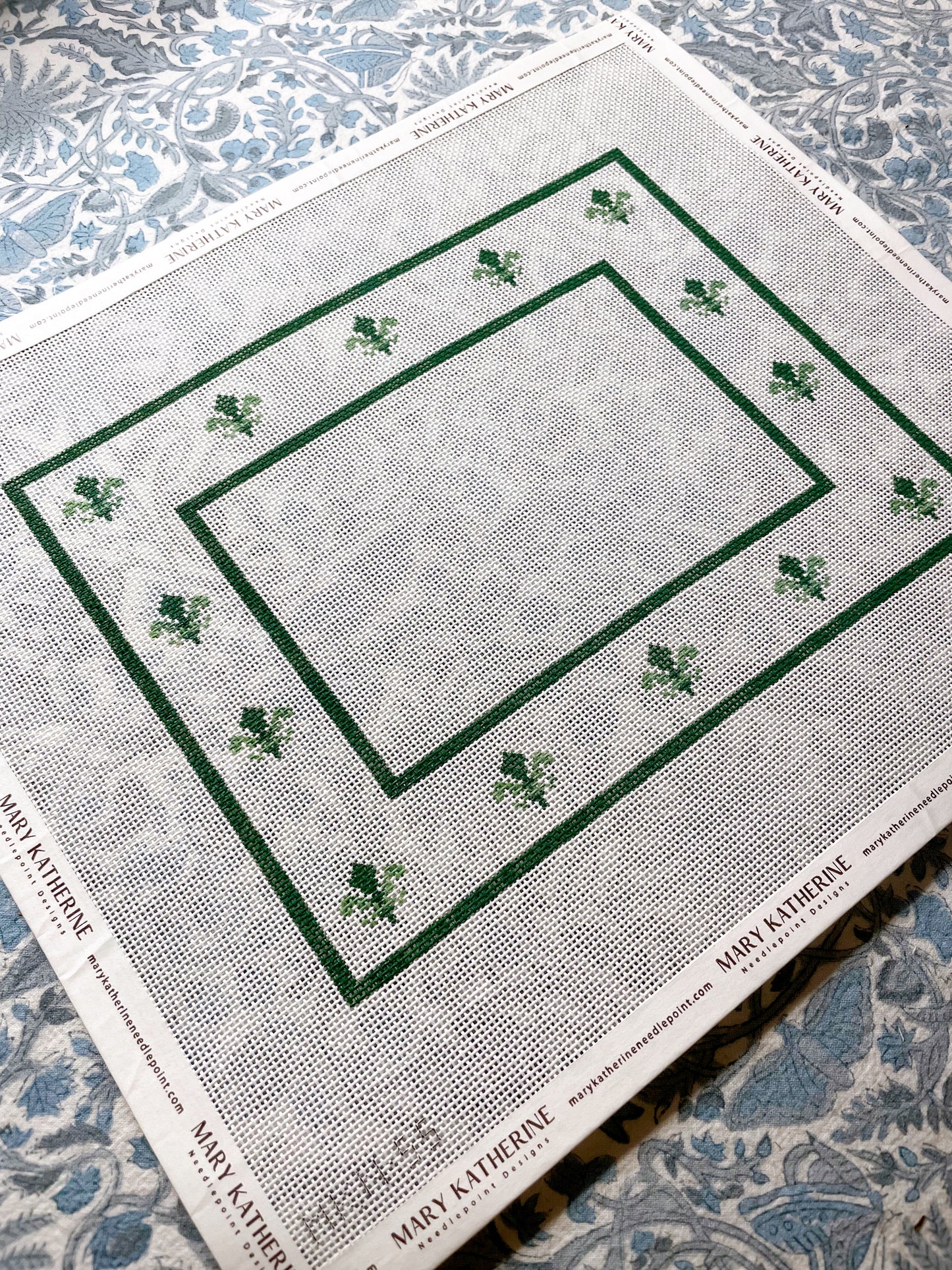 green fleur-de-lis frame
