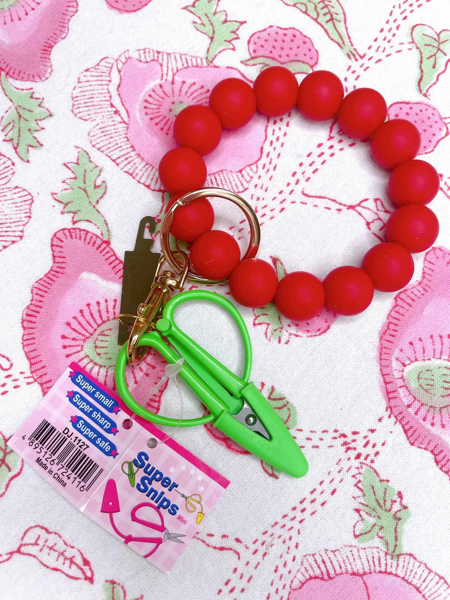 red scissor fob