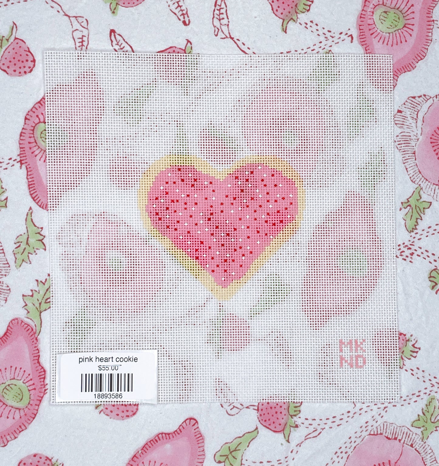 pink heart cookie