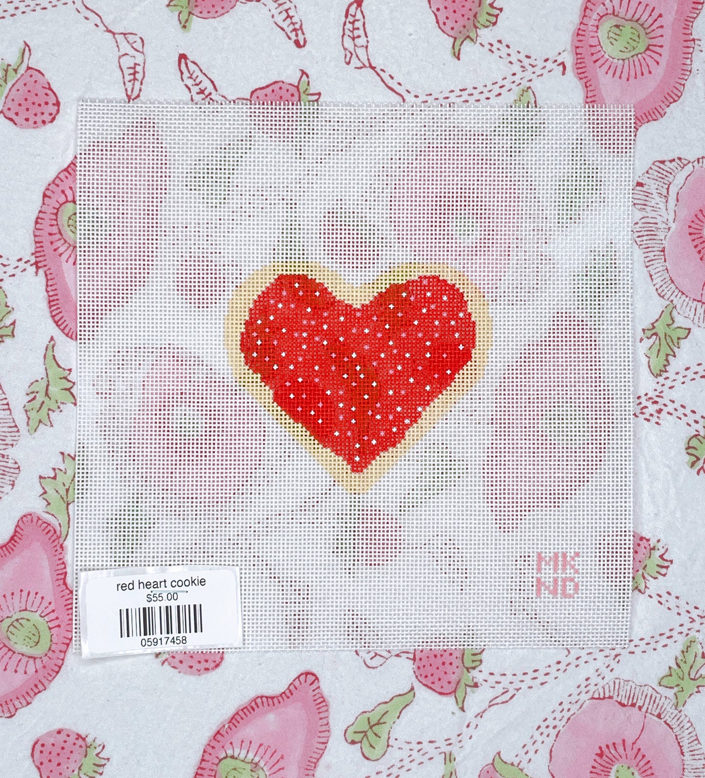 red heart cookie