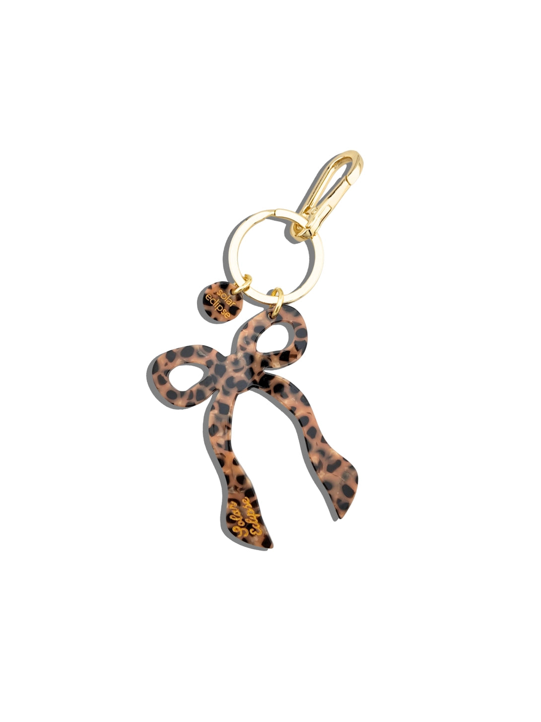 leopard bow bag charm