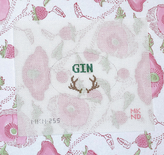 gin bottle tag, antlers