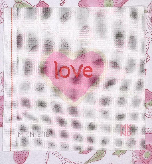 pink cookie w/ red love