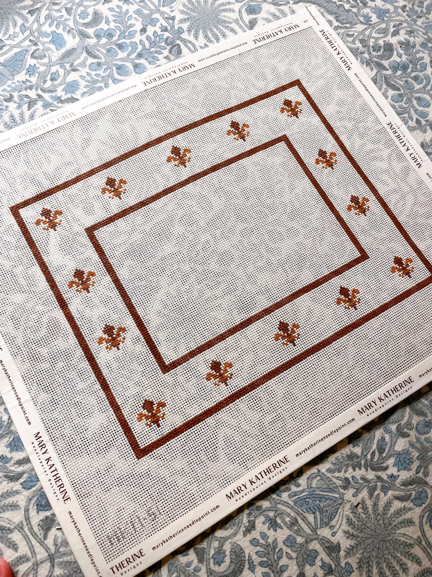 cocoa fleur-de-lis frame