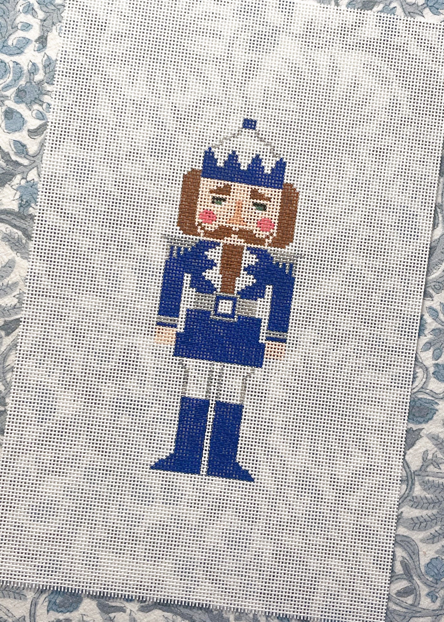 blue + white nutcracker