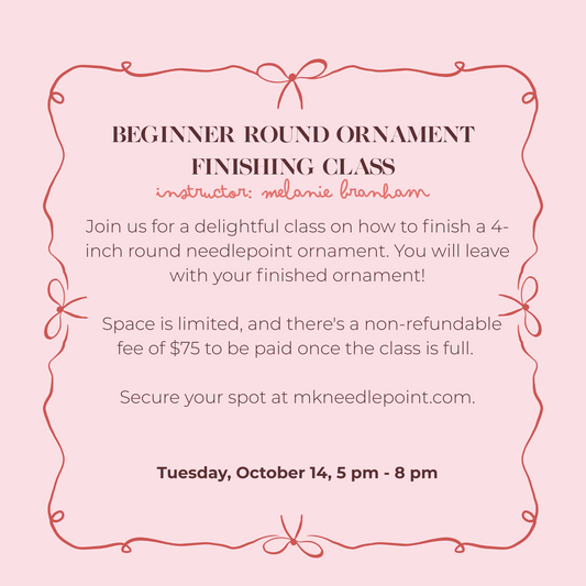 Beginner Round Needlepoint Class